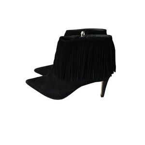 Sam Edelman Kandice Fringe Suede Ankle Bootie Women’s Black Size 8.5